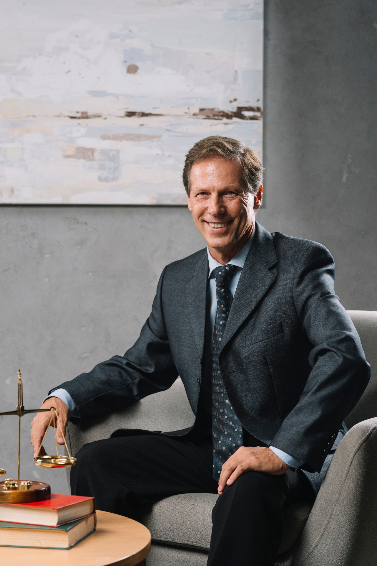 Professional experienced attorney in office